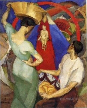 ディエゴ・リベラ Painting - 聖母の礼拝 1913 ディエゴ・リベラ